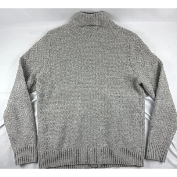 Brooks Brothers Knit Sweater Men L Gray Merino Wool Old Money Grandpa $298